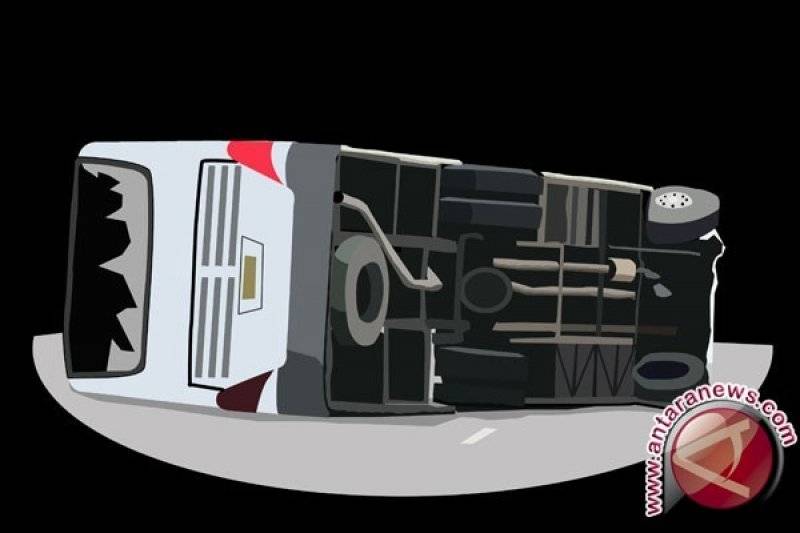 ilustrasi - Kecelakaan Bus. /ANTARA News/Insan Faizin Mubarak.