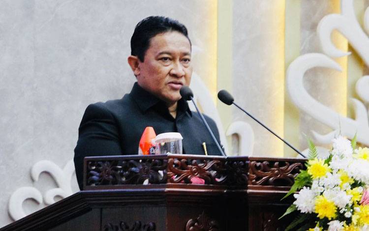 Wakil Gubernur Kalimantan Tengah, Edy Pratowo saat menyampaikan sambutan. (FOTO: IKSN)