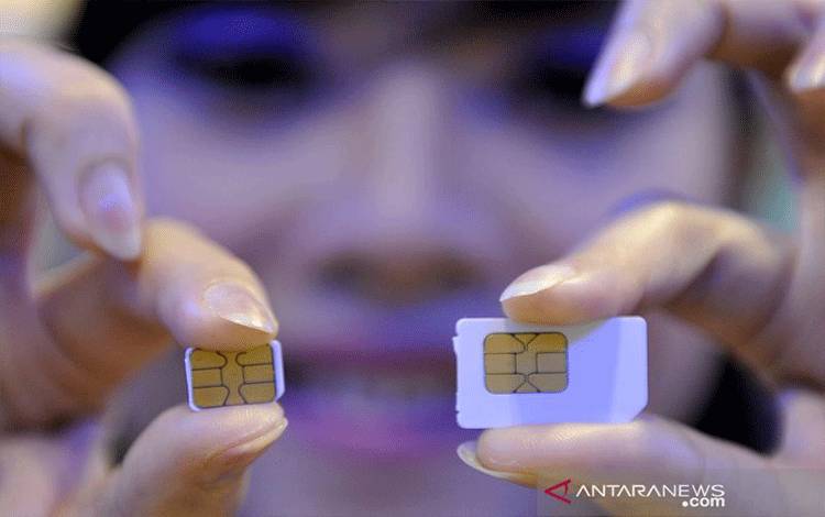 Ilustrasi- Kartu SIM (Subscriber Identity Module). ANTARA FOTO/Prasetyo Utomo/Spt.