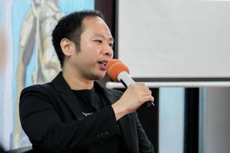 Vice President Indodax Antony Kusuma memberikan pemaparan dalam sebuah diskusi terkait aset kripto di Jakarta. ANTARA/HO/Indodax