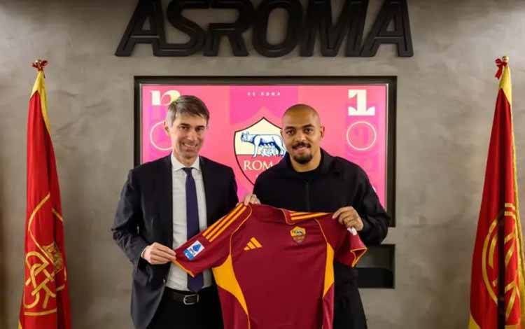 Pemain Belanda, Donyell Malen resmi gabung AS Roma dari Aston Villa dengan status pinjaman pada Juma (16/1/2026). ASRoma.com