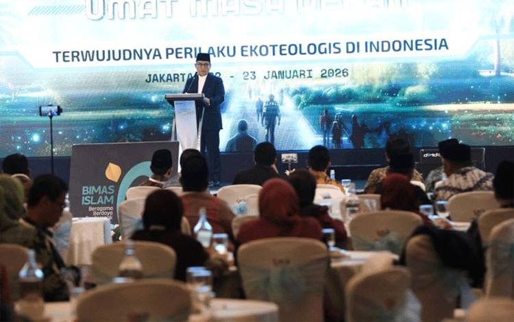 Wakil Menteri Agama Romo HR Muhammad Syafi'i membuka Rakernas Direktorat Jenderal Bimbingan Masyarakat Islam di Jakarta, Kamis (22/1/2026). ANTARA/HO-Kemenag