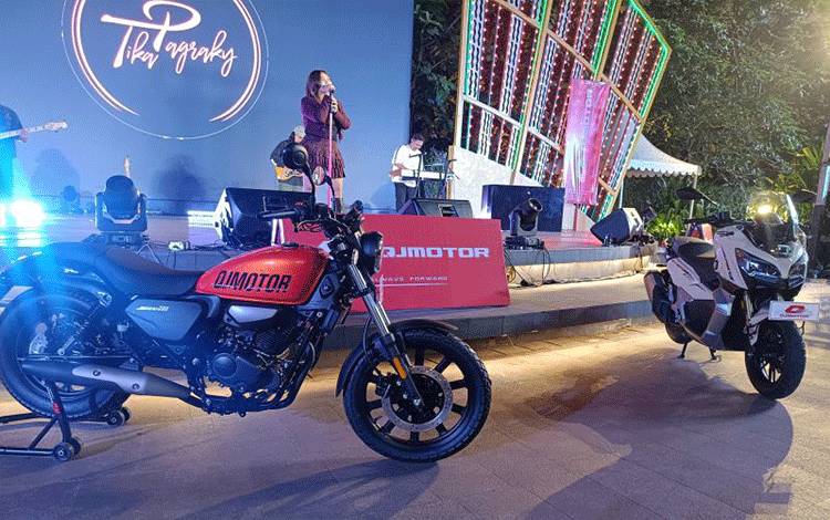 Suasana peluncuran QJMOTOR di Bali, Sabtu (14/3/2026). (ANTARA/HO-QJMOTOR)