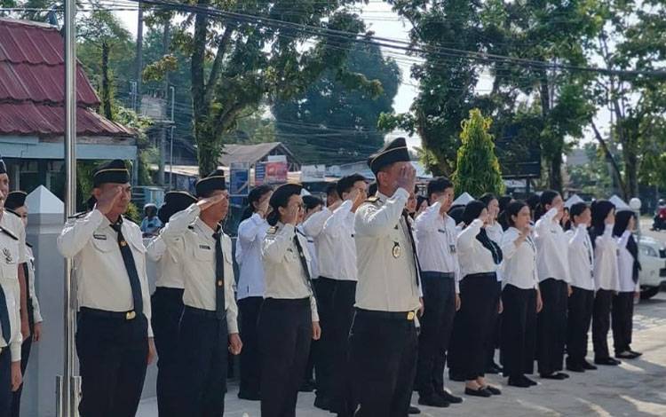 Suasana apel pagi di Bapas Palangka Raya,?Rabu, 25 Maret 2026. (Foto : IST)