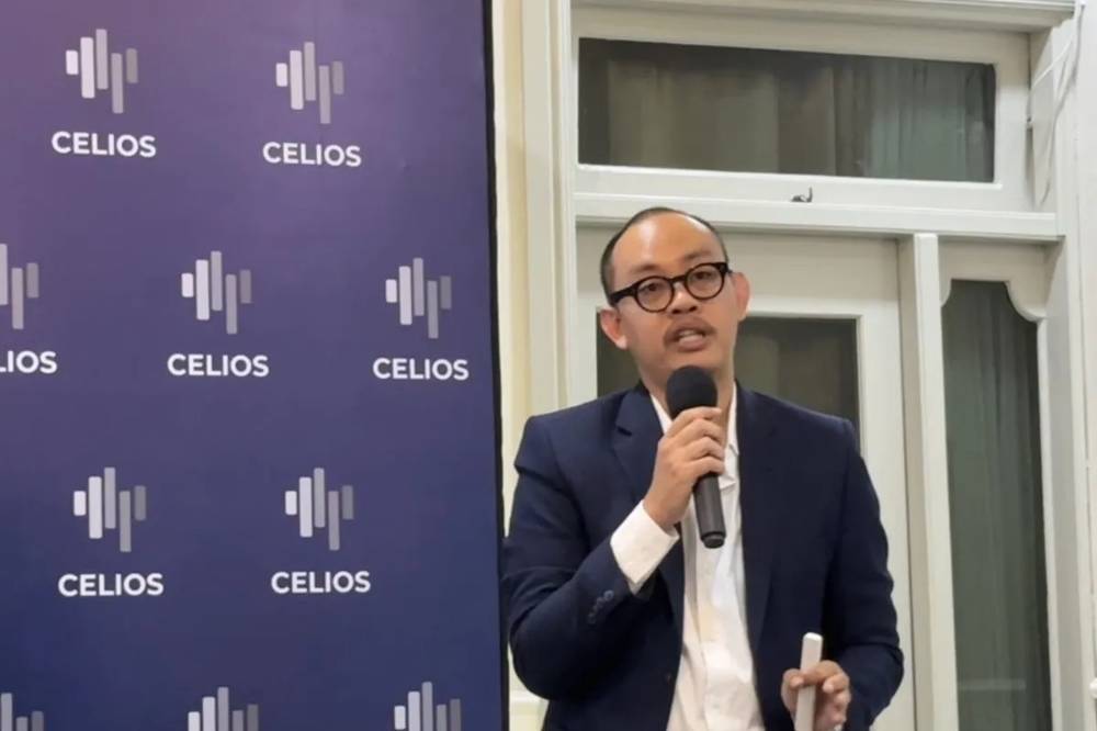 Direktur Eksekutif Center of Economics and Law Studies (CELIOS) Bhima Yudhistira dalam taklimat media di Jakarta, Kamis (4/9/2025). (ANTARA/Imamatul Silfia)