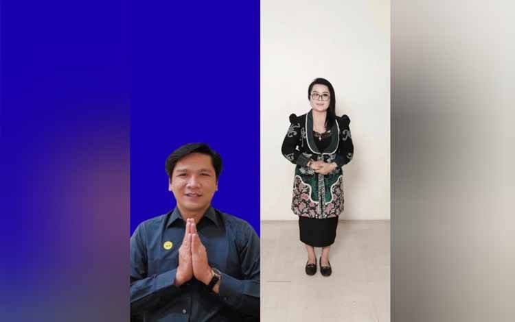 MPH Jemaat GKE Rajawali, Pdt. Tom Chandra dan Ketua Panitia PHBG Tahun 2026, Sri Wanti, (Foto : IST)