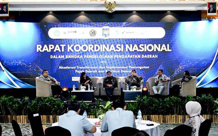 Suasana Rapat Koordinasi Nasional Pengelolaan Pendapatan Daerah Tahun 2026, bertajuk "Akselerasi Transformasi dan Implementasi Pemungutan Pajak Daerah dan Retribusi Daerah yang digelar di Jakarta. ANTARA/HO-Jasa Raharja