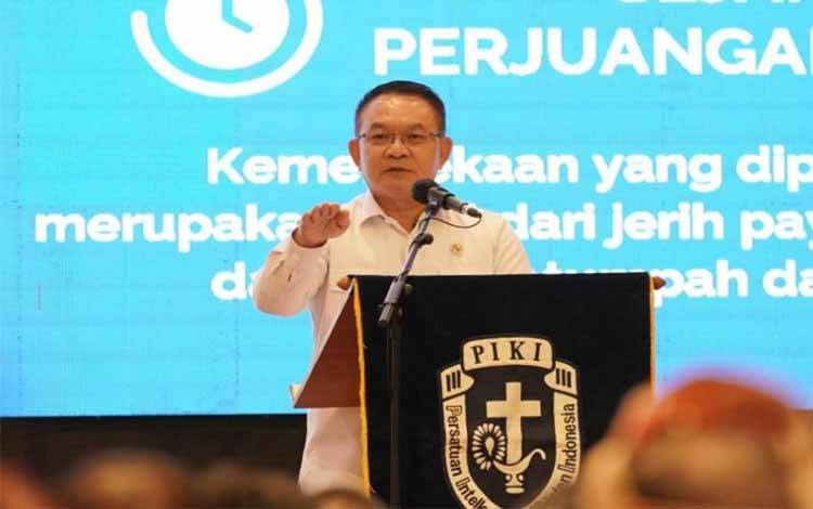 ARSIP: Kepala Staf Kepresidenan Dudung Abdurachman menghadiri kongres Persatuan Intelegensia Kristen Indonesia di Jakarta, Kamis (30/4/2026). (ANTARA/HO-KSP)