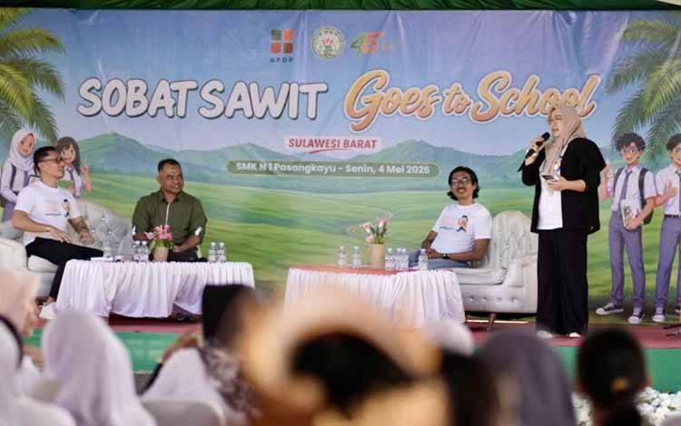 Suasana Sobat Sawit (Soswit) Goes To School Sulawesi di SMK Negeri 1 Pasangkayu, Sulawesi Barat yang digelar Gapki bersama Badan Pengelola Dana Perkebunan (BPDP) Kelapa Sawit, Senin (4/5/2026). ANTARA/HO-Gapki