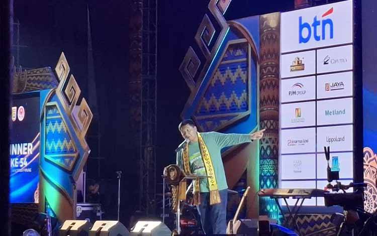 Menteri Perumahan dan Kawasan Permukiman (PKP) Maruarar Sirait saat memberi sambutan. (ANTARA/Ruth Intan Sozometa Kanafi)