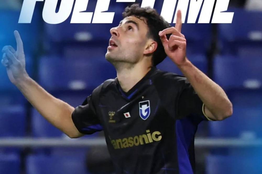 Foto arsip - Penyerang Gamba Osaka Denniz Hummet merayakan keberhasilannya mencetak gol ke gawang Pohang Steelers pada pertandingan leg kedua babak 16 besar ACL II di Stadion Suita City, Suita, Kamis (19/2/2026) waktu setempat. (x.com/TheAFCCL)