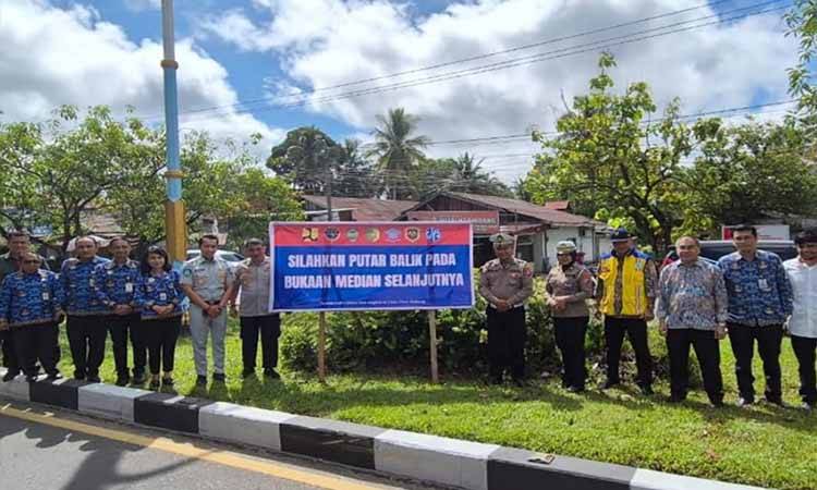 Imbas Penutupan U-Turn RTA Milono, Dishub Kalteng Imbau Pengguna Jalan Manfaatkan Bukaan Median Alternatif
