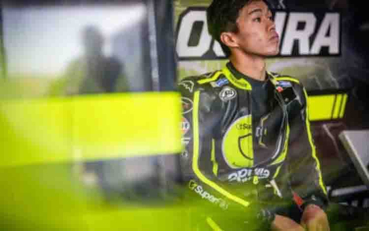 Pembalap Trackhouse Aprilia Ai Ogura di Sirkuit Brno, Ceko, Sabtu (20/6/2026). (MotoGP)