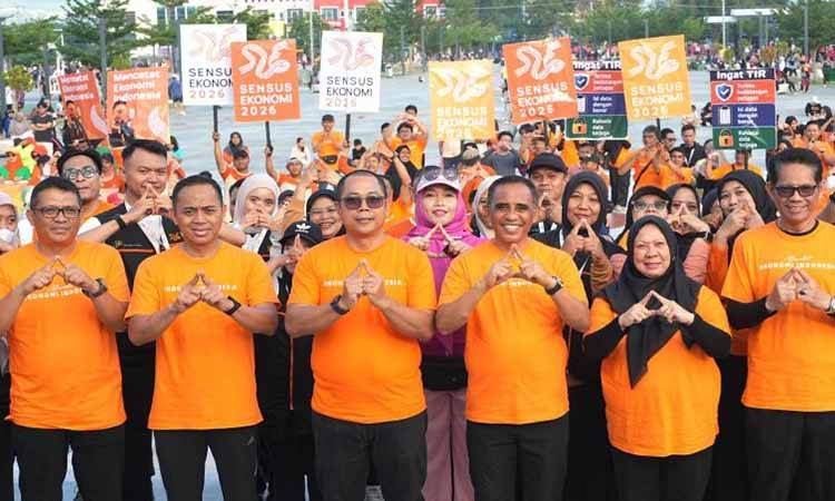 Pencanangan Sensus Ekonomi tahun 2026 di Kota Palu, Minggu (21/6/2026). (ANTARA/Fauzi Lamboka)