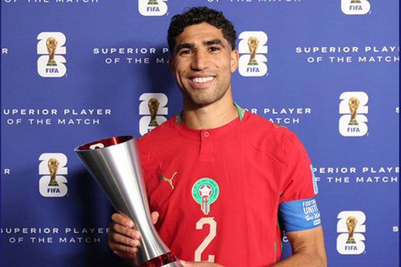 Pemain timnas Maroko Achraf Hakimi di Piala Dunia 2026. (X/FifaWorldCup)