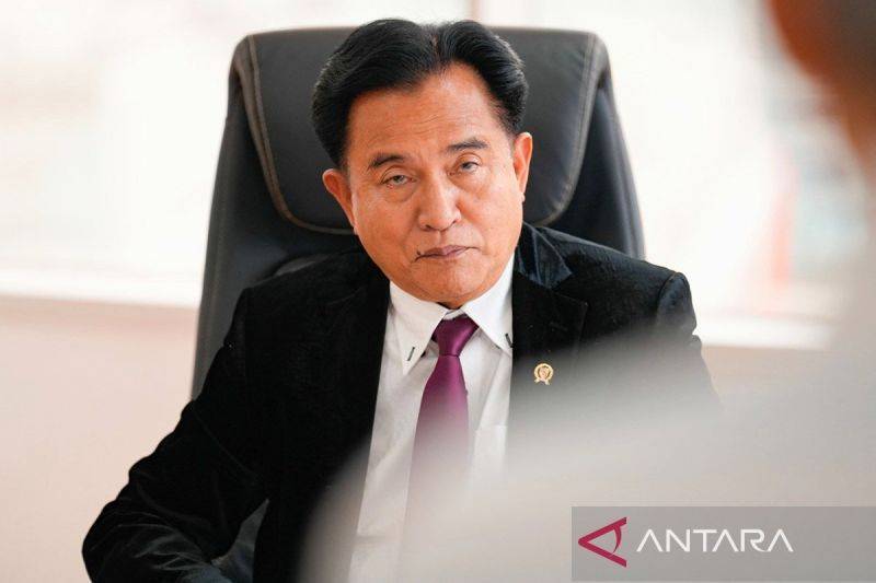 Menteri Koordinator Bidang Hukum, HAM, Imigrasi, dan Pemasyarakatan Yusril Ihza Mahendra. ANTARA/HO-Kemenko Kumham Imipas RI/pri.