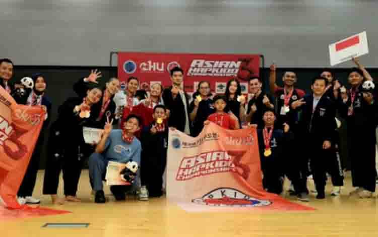 Tim Hapkido Indonesia dalam Asian Hapkido Championships 2026 yang berlangsung di Sham Shui Po Sport Centre, Hong Kong, Sabtu (15/08/2026). (ANTARA/HO-Hapkido)