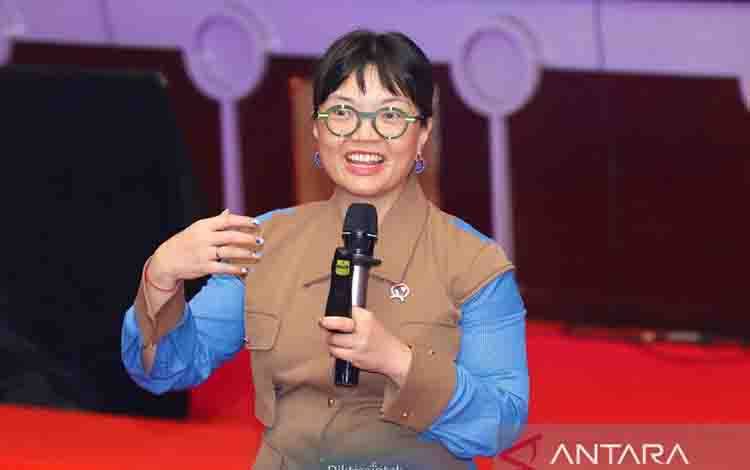 Wakil Menteri Pendidikan Tinggi, Sains, dan Teknologi (Wamendiktisaintek) Stella Christie saat memberikan kuliah umum, di Lembaga Ketahanan Nasional (Lemhannas) RI, Jakarta, Rabu (2/9/2026). ANTARA/HO-Kemdiktisaintek