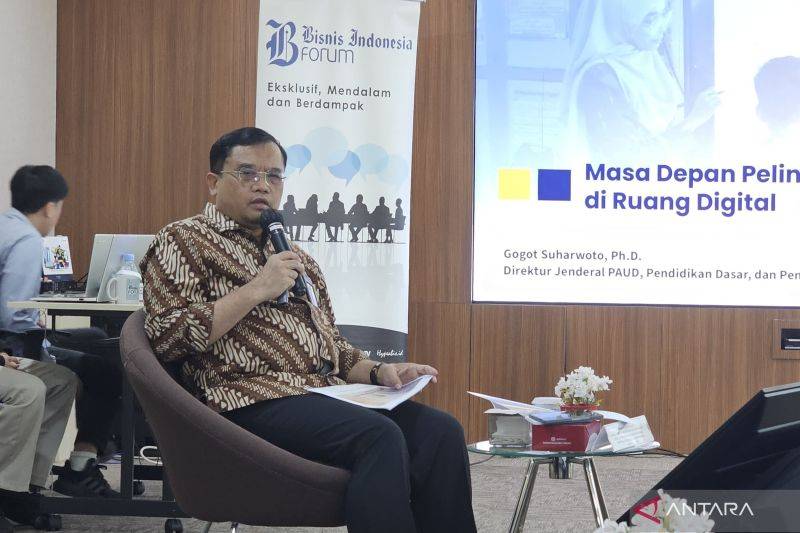 Direktur Jenderal Pendidikan Anak Usia Dini, Pendidikan Dasar dan Pendidikan Nonformal dan Informal (Dirjen PAUD Dikdas dan PNFI) Kemendikdasmen Gogot Suharwoto. ANTARA/Livia Kristianti