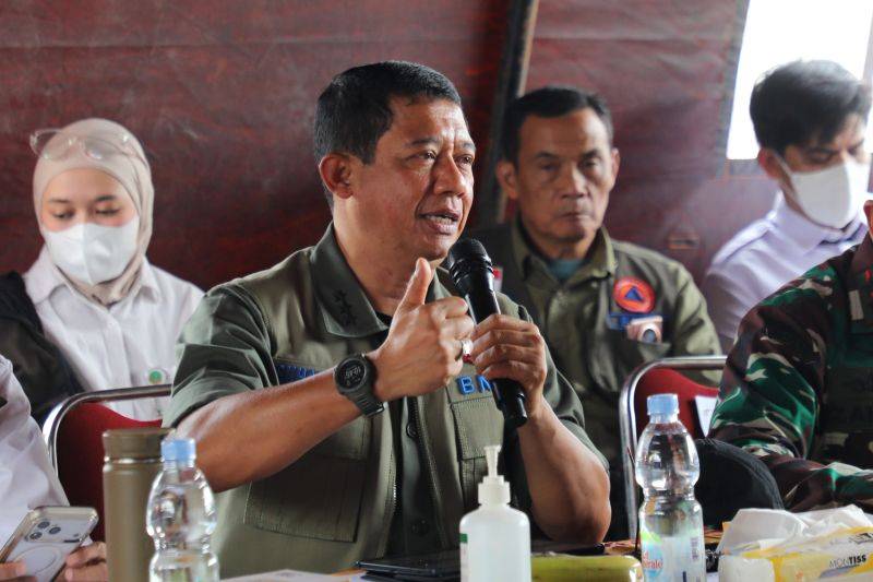 Kepala Badan Nasional Penanggulangan Bencana (BNPB) Letjen TNI Suharyanto dalam rapat penanganan karhutla. ANTARA/HO-BNPB