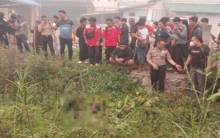 Warga Kasongan Dihebohkan Penemuan Mayat Membusuk di Parit Jalan DI Panjaitan
