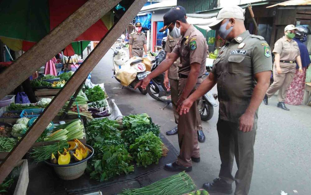 Awali Kegiatan Tahun 2021, Satpol PP Kapuas Patroli Pengawasan Pasar