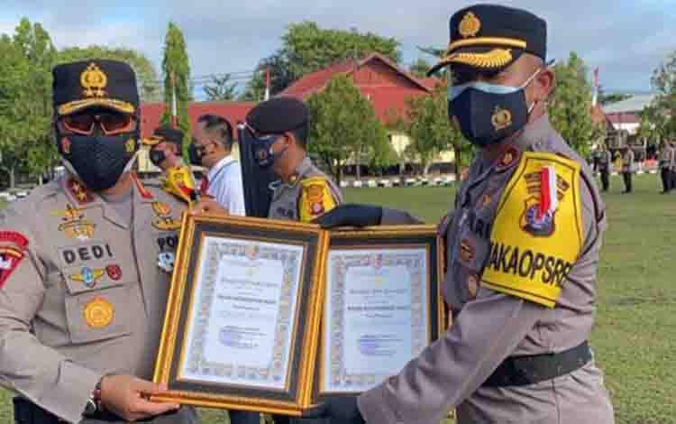 Polres Kobar Boyong 3 Penghargaan dari Kapolda Kalteng