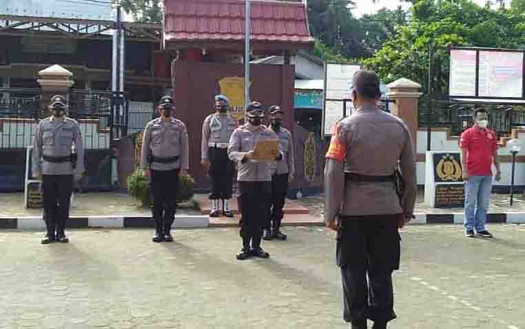 Apel Pagi Polsek Dusun Tengah Wujud Kedisiplinan