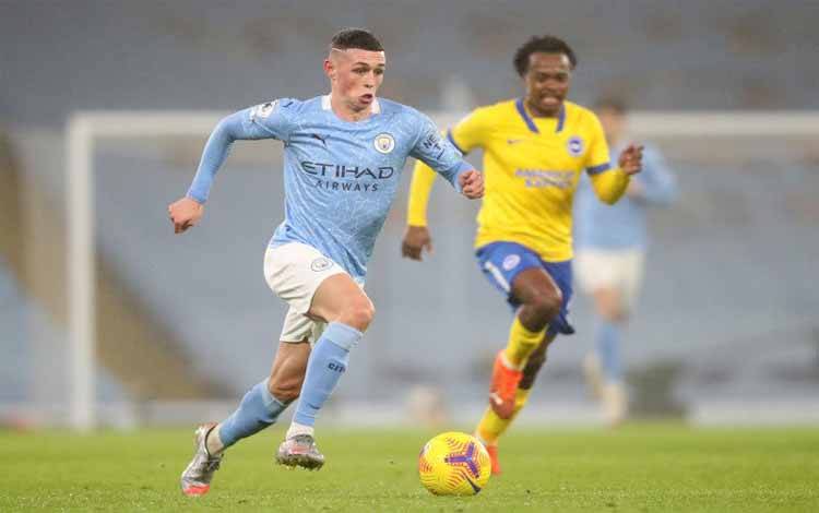 Foden Persembahkan Gol Kemenangan City atas Brighton