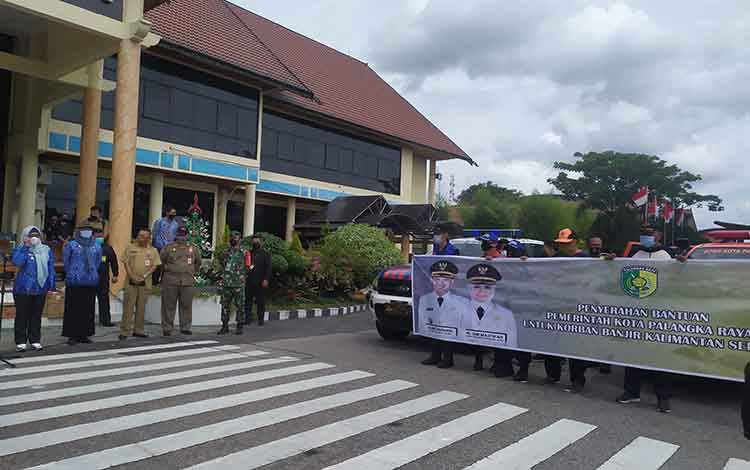 Pemko Palangka Raya Kirim Bantuan untuk Korban Banjir di Kalsel