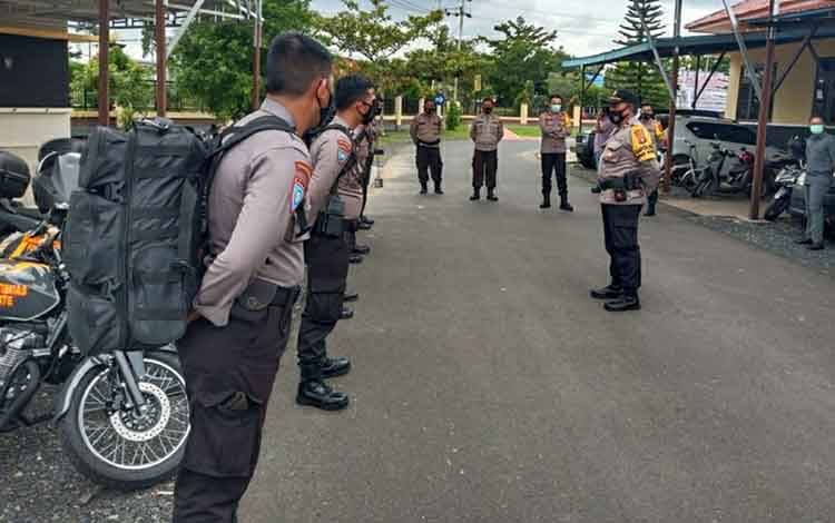 Kapolres Kapuas Cek Kelengkapan dan Beri Arahan ke Bhabinkamtibmas Food Estate