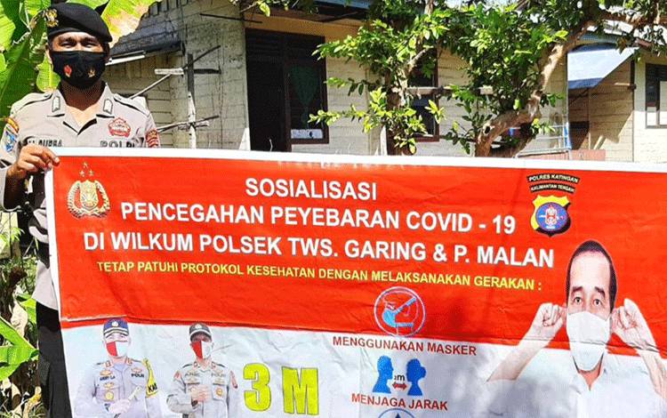 Polsek TSG dan Pulau Malan Polres Katingan Gencar Sosialisasi Pencegahan Covid-19