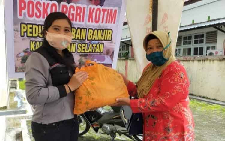 PGRI Kotim Buka Posko Bantuan Banjir Kalsel