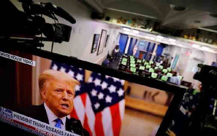 Pidato Perpisahan Donald Trump Tidak Sekalipun Sebut Nama Joe Biden