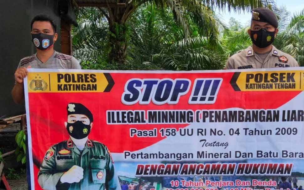 Polsek Katingan Tengah Intensifkan Sosialisasi Pencegahan Illegal Mining