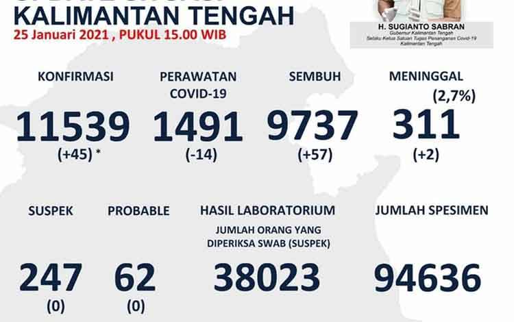 Pasien Sembuh Covid-19 Terbanyak dari Kapuas dan Kobar