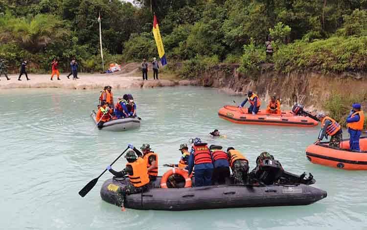 Polres Kotawaringin Barat Gelar Latihan Gabungan Simulasi Penanganan Bencana Banjir