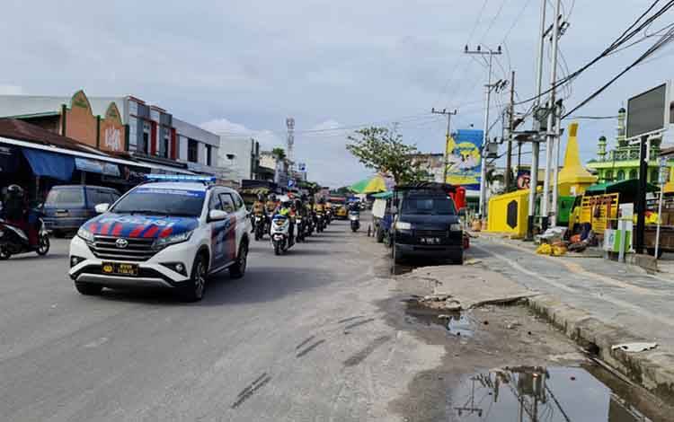 Polres Kobar Gelar Patroli Gabungan Skala Besar untuk Antisipasi Gejolak saat Sidang MK Gugatan Pilkada Kalteng
