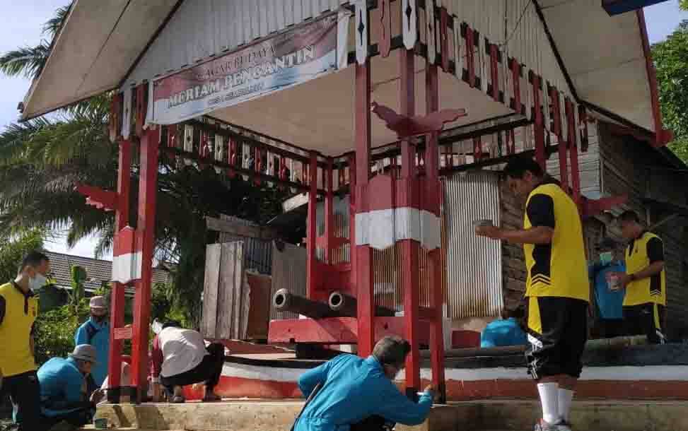 Cara Polsek Danau Sembuluh Lestarikan Cagar Budaya Meriam Pengantin