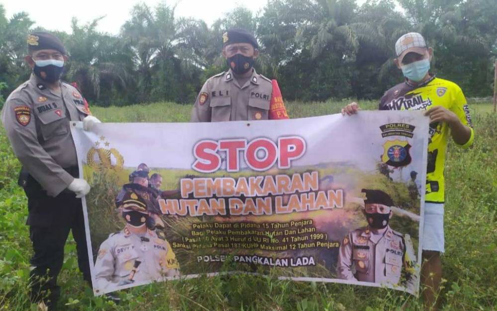 Polsek Pangkalan Lada Gencarkan Patroli Pencegahan Karhutla