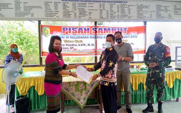 Babinsa Koramil Bukit Batu Hadiri Pisah Sambut Lurah Marang