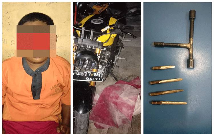 Apes! Pelaku Maling Motor Tertangkap Tangan Nyolong Helm