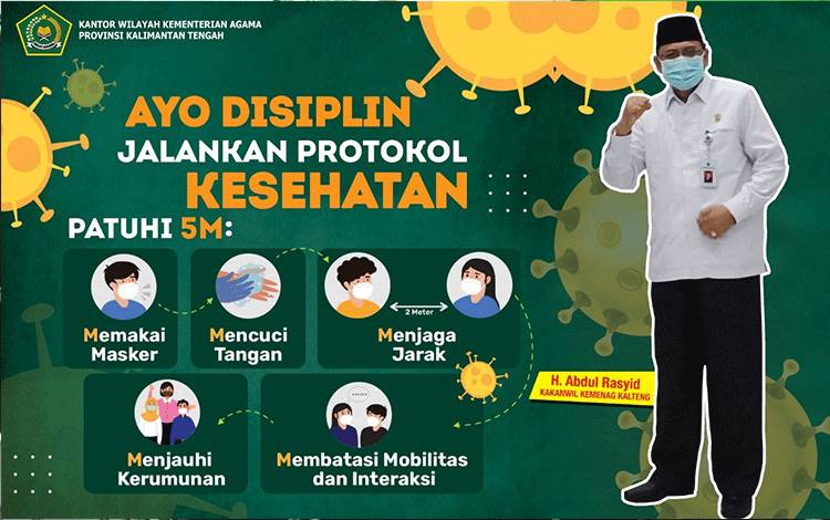 ASN Kemenag Kalteng Diminta Tidak Lengah Terapkan Protokol Kesehatan