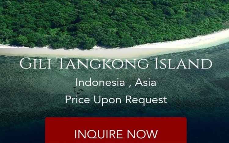 Gili Tangkong Lombok Dijual di Situs Online
