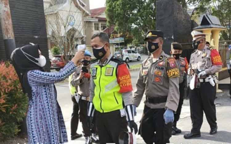 Polres Kobar Perketat Pintu Masuk Mako Cegah Penyebaran Covid-19