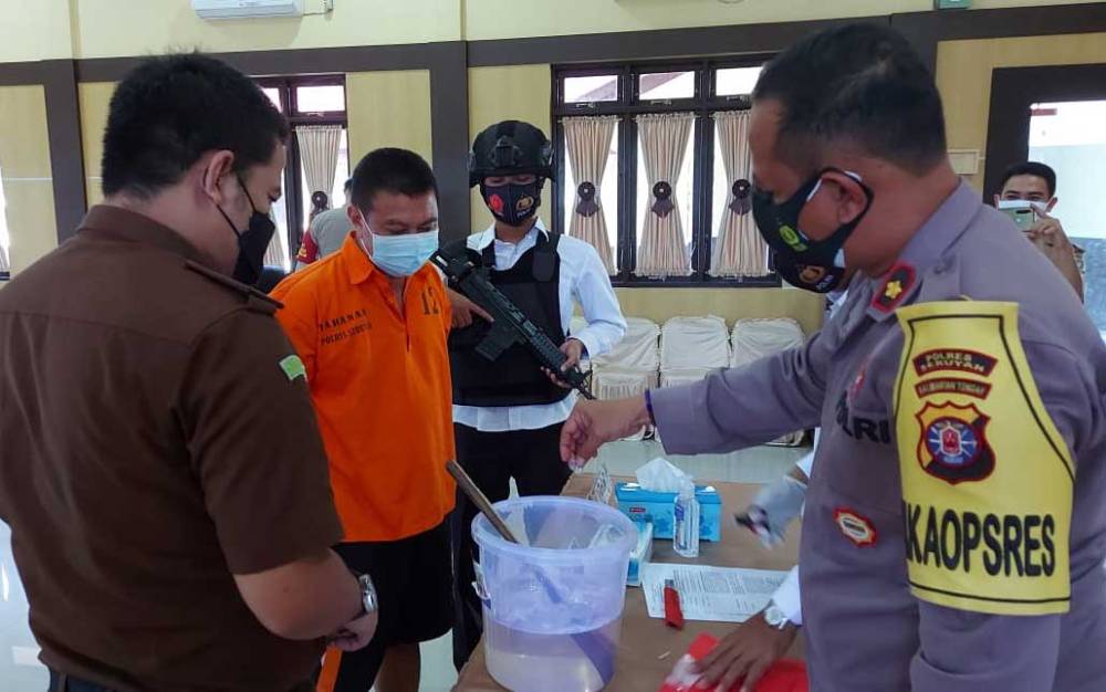 Ini Cara Polres Seruyan Musnahkan Barang Bukti Sabu
