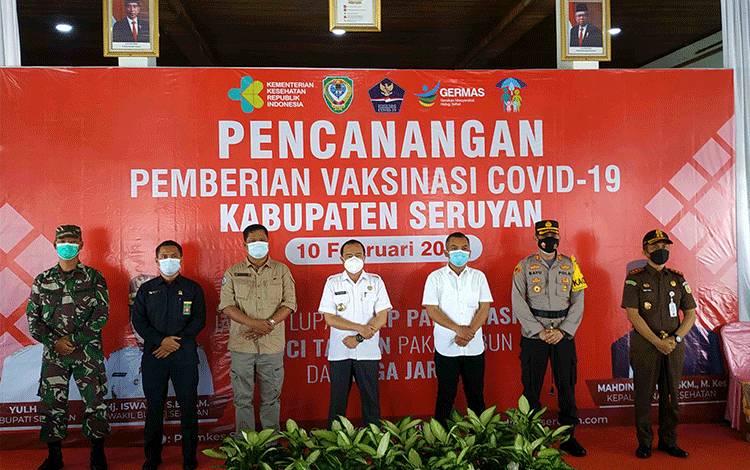 Bupati Seruyan Lakukan Pencanangan Vaksinasi Covid-19
