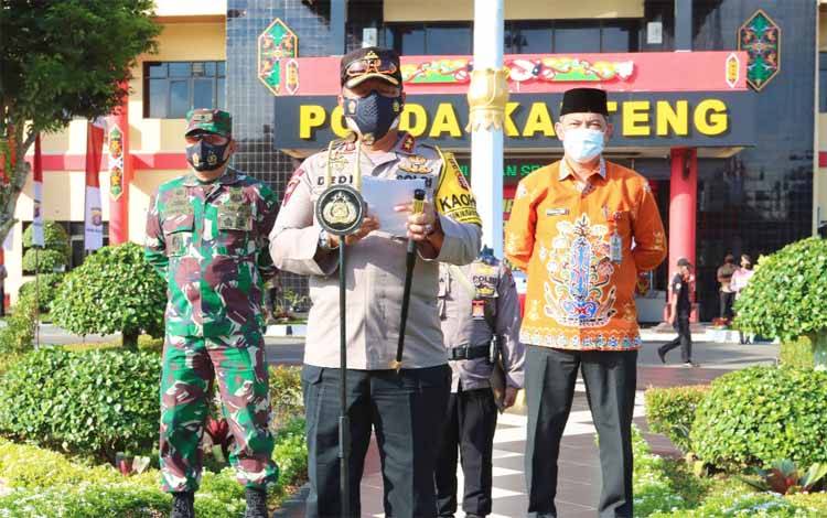 Polda Kalteng Gelar Apel Kesiapan Vaksinator Bagi Bhabinkamtibmas, Babinsa dan Nakes