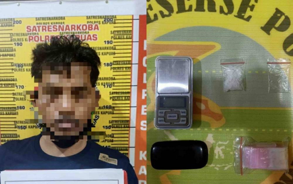 Satresnarkoba Polres Kapuas Tangkap Laki-Laki Ini Karena Miliki Sabu 4,94 Gram