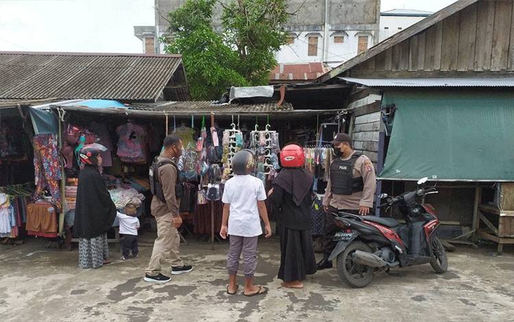 Polsek Seruyan Hilir Ajak Warga Disiplin Jalankan Prokes